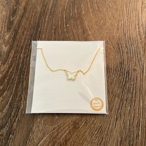 18K gold butterfly necklace